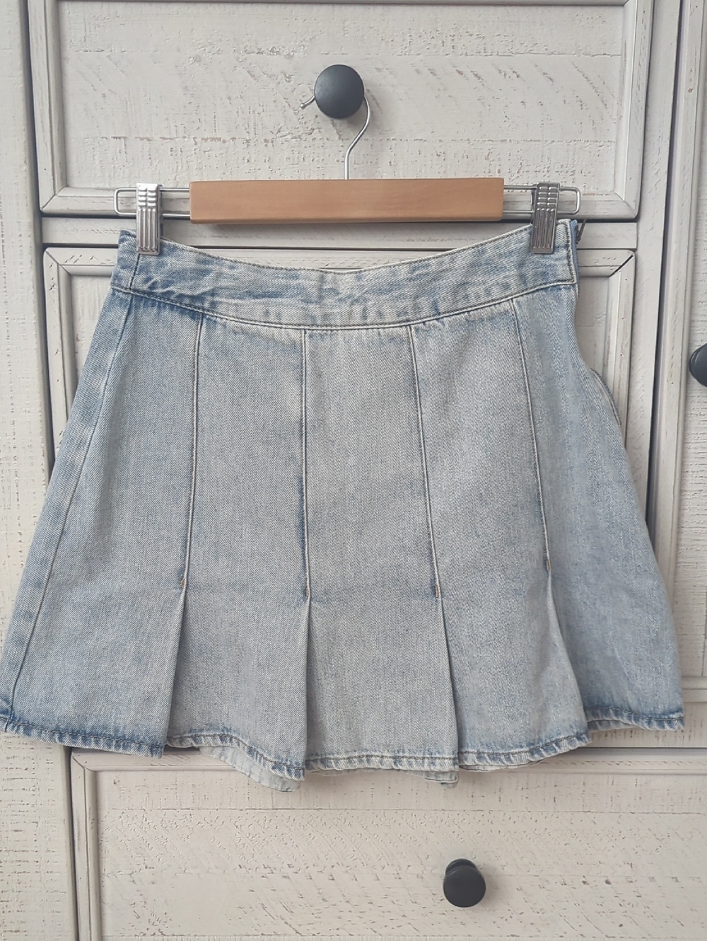 PacSun Light Blue Denim Mini Skirt